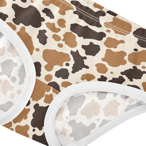 Wusikd Cow Prints Girls' Underwear Cotton Girls Briefs Soft Toddler Underwear 2T4