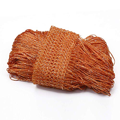 WedDecor Orange String Curtains Glitter Fringe Panel Fly Screen Room Divider Tassel Curtain for Doors Doorway, Windows - Image 4