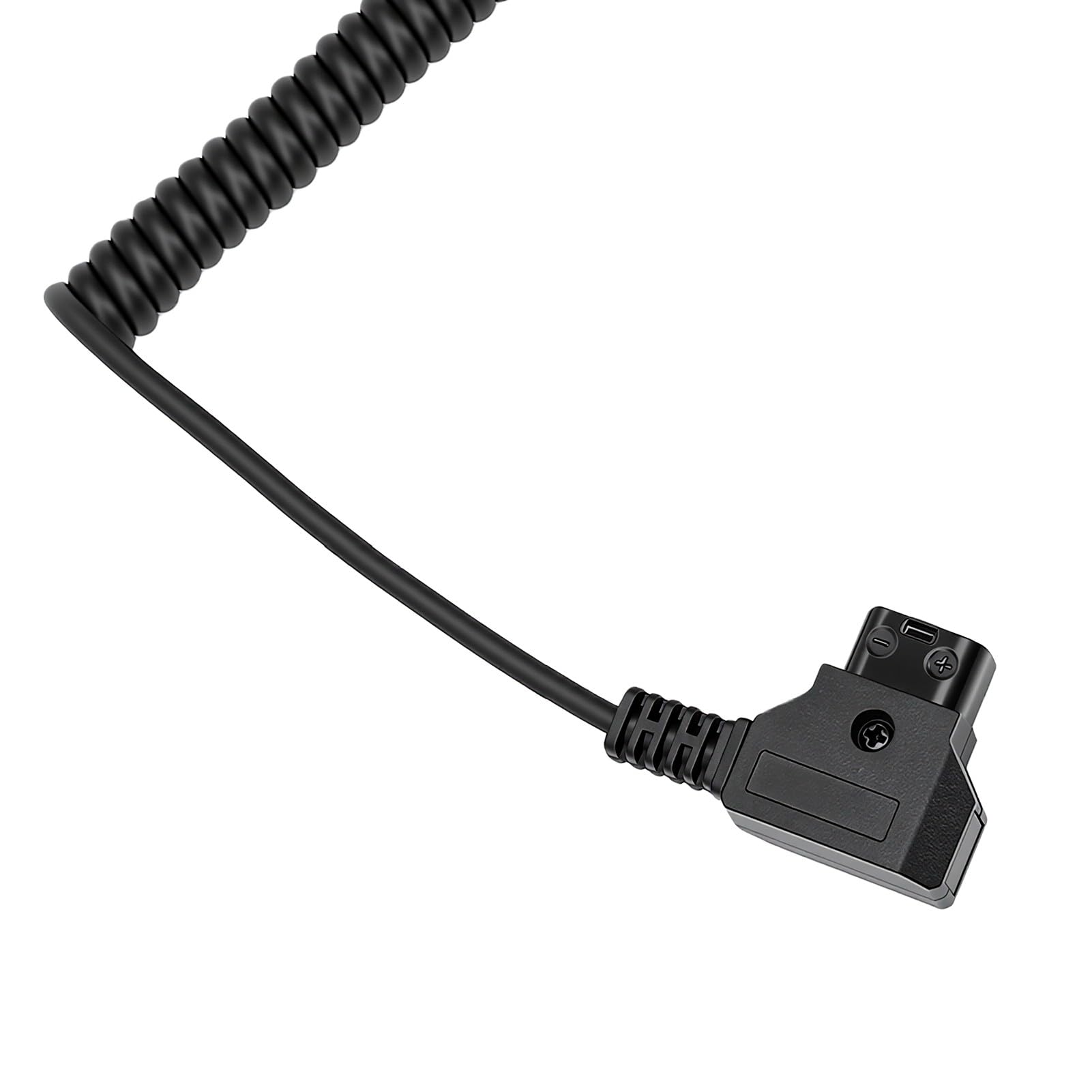 Generic Atrapa Baterii D Tap Kabel Spiralny Kompaktowy Zasilacz do Sprzętu Fotograficznego, 120cm, Idealny do Aparatów Serii EX, Materiał ABS