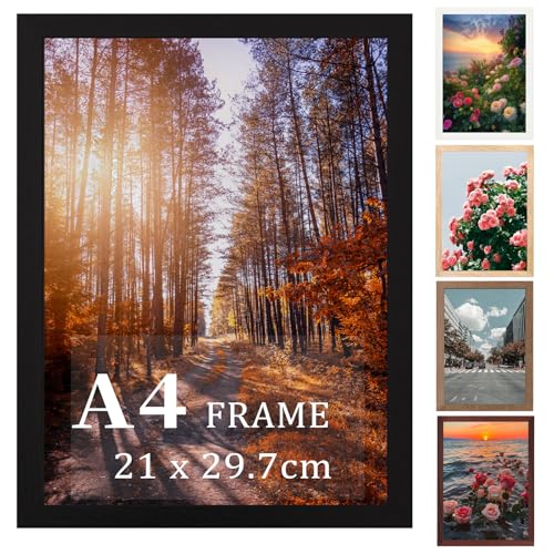 Black A4 Picture Frame with Perspex Front