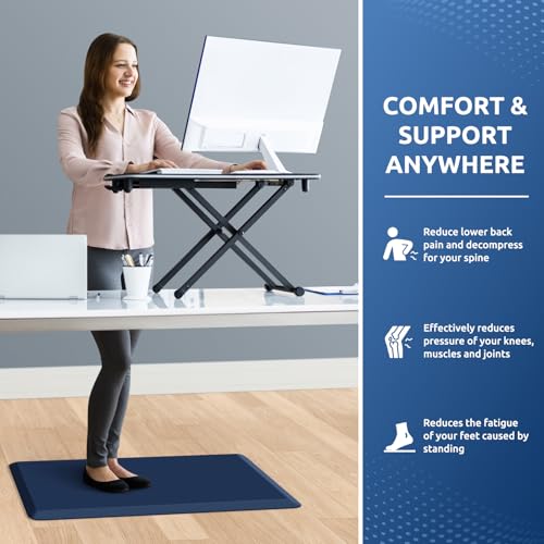 Image of Kitchen Mat Cushioned Anti Fatigue Rug Standing and Comfort Floor Mats | Water-Resistant, Non-Slip, Easy to Clean Comfort Floor Mat for Kitchen, Sink & Office, Multiple Colors & Sizes, 17.3 inchx28 inch