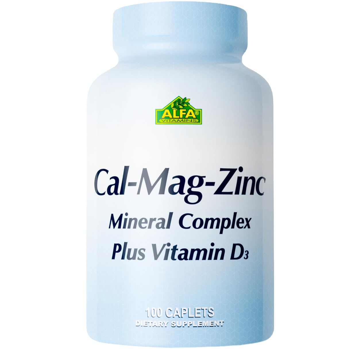 ALFA VITAMINS Calcium, Magnesium, Zinc Plus Vitamin D3, Supports Bone Health, Immune Function & Energy Production, 300mg Calcium, 133mg Magnesium, 5mg Zinc, 133 IU Vitamin D3, 100 Tablets
