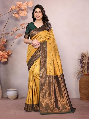 Image of Avantika Fashion Women's Kanjivaram Style Soft Silk Banarasi Sarees With Blouse Piece For Women