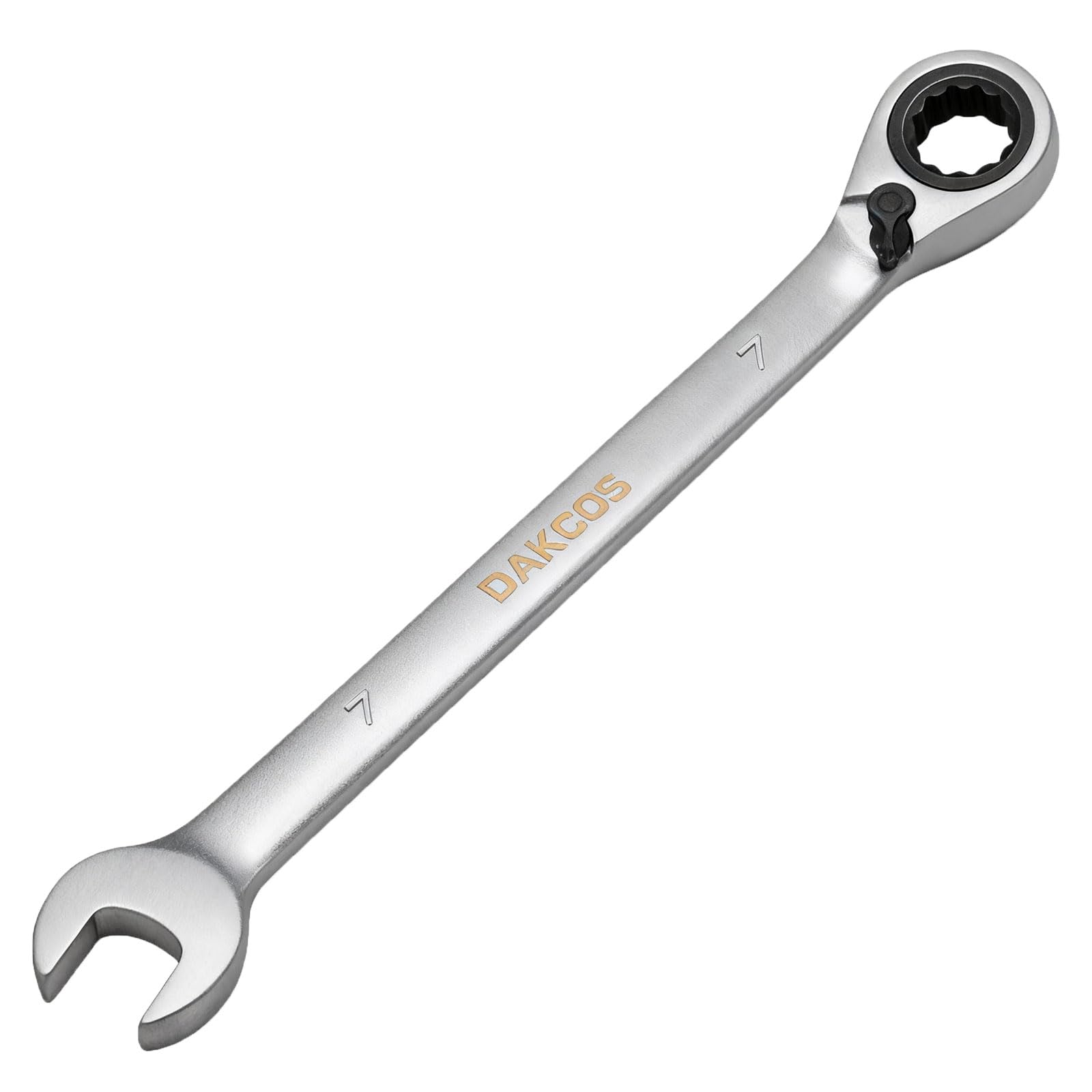 DAKCOS Vaste kop Omkeerbare Ratelsleutel 12mm Ratcheting Combinatiesleutel Chroom Vanadium Staal
