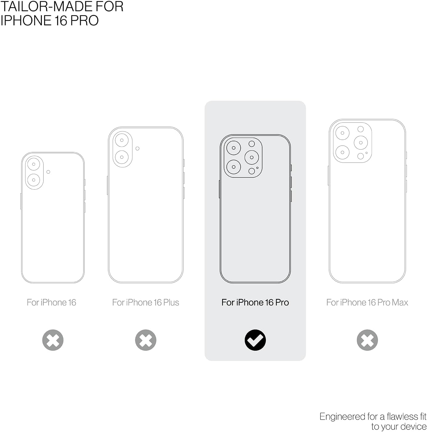 ORIbox Seralyn Series for iPhone 16 Pro Case - MagSafe Compatible, Triple-Layer Shockproof Protection, Crystal-Clear Back with Elegant Matte Frame(6.3", Lucent Clarity)