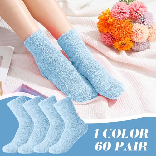 Image of Handepo 60 Pairs Women Fuzzy Socks Bulk