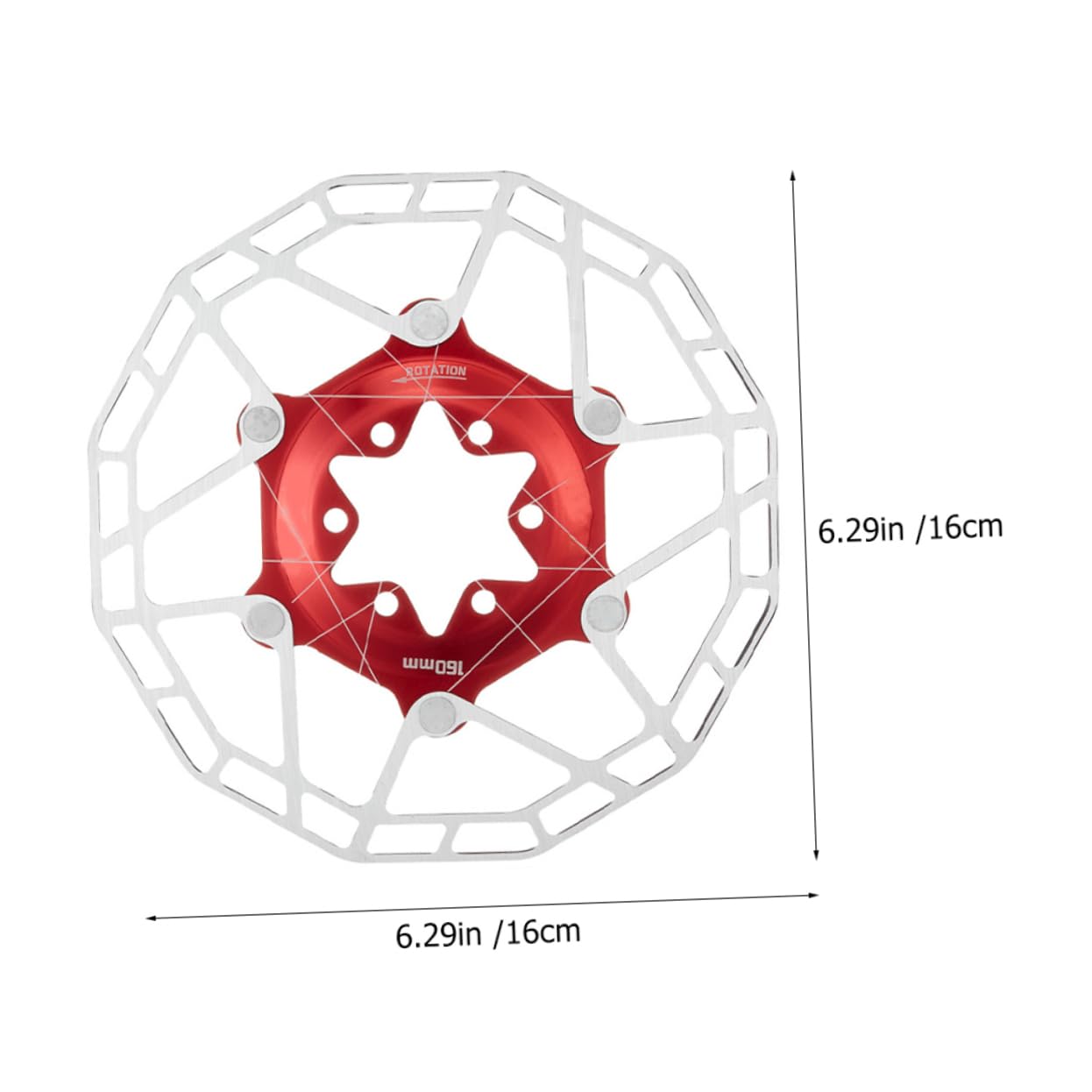 Mikikit Floating Bike Disc Brake Rotor Lightweight Mountain Bike Replacement Part Enhanced Friction Design Durable Construction for Road and Mountain Biking