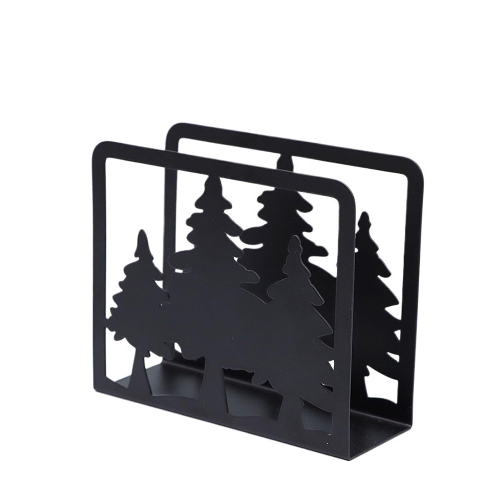 Napkin Holder Black Creative Premium Napkin Holder, Openwork Design, Iron Metal Tissue for Hotels and Restaurants(Black-09)