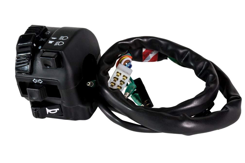 Uno Minda SW-0685BW HANDLE BAR SWITCH- LEFT SIDE - SELF START - 6 PIN WHITE FEMALE COUPLER, 2 PIN FEMALE BLACK COUPLER, 3 WIRE BULLETS & 2 SHORT WIRES For-HERO-SPLENDOR PLS 2015-image-10