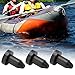 Kayak drain plug kit, 10pcs black drain plug for fishing boats