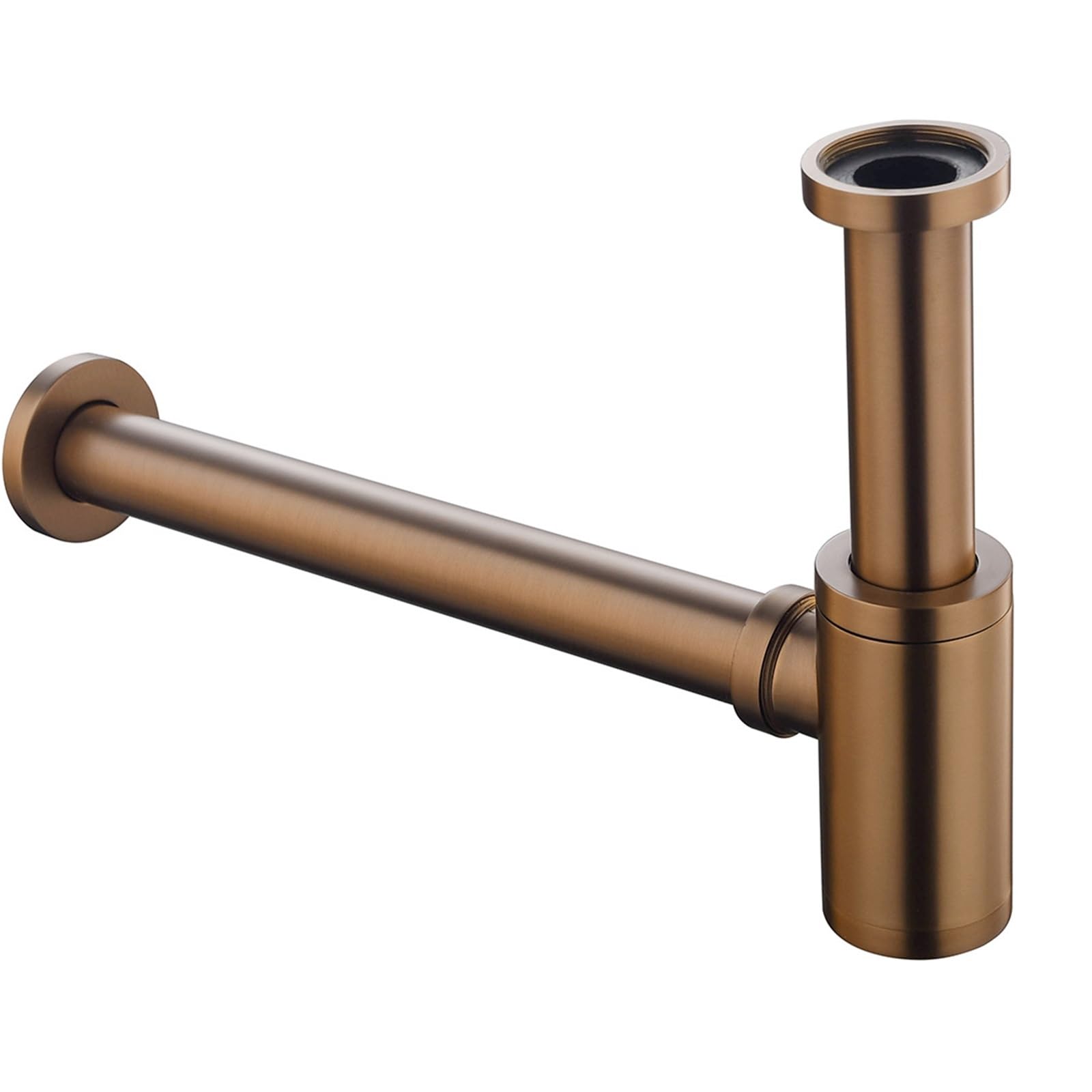 Cymmiyt Bronze Basin Waste Zinc Alloy Wash Basin Wall-Mounted Wall Drainage Pipe Basin Air-Tight And Odor-Proof Drain Pipe(Bronze)