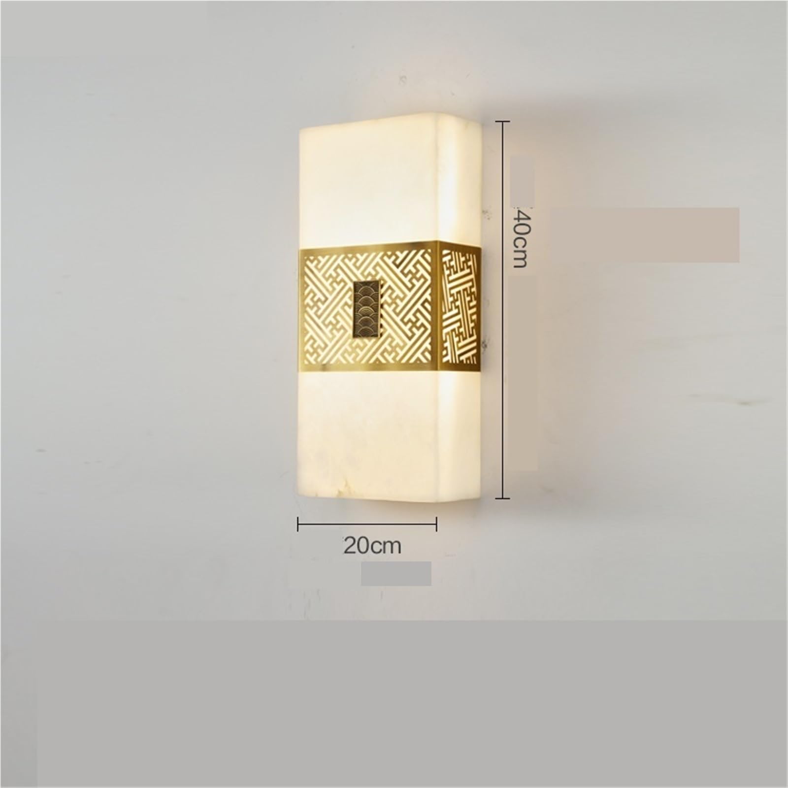 Applique da parete Lampada da parete in marmo moderna e semplice con base in rame, lampade for la decorazione d'interni
