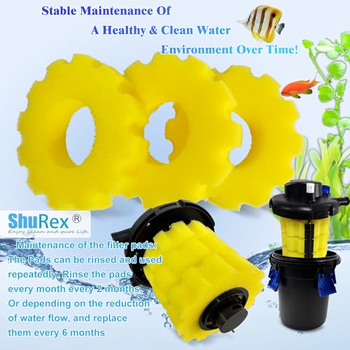 Image of 3 Pack Replacement Sponge Filter Media Pads for VIVOHOME 1050GPH Biological Pond Filter, Compatible with VIVOGROW 1050GPH Pressure Koi Fish Pond Filter