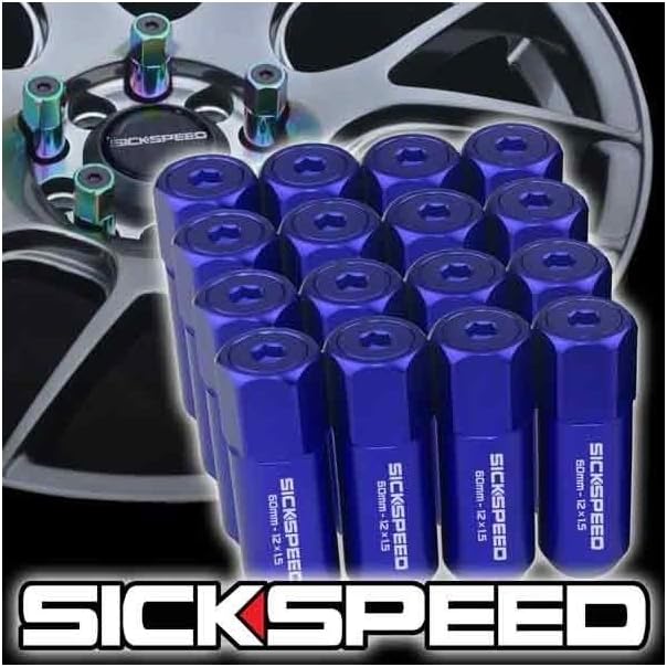 16 Piece 60mm Blue Capped X Nuts 12 Lug 1 5 Fashion 16 Piece 60mm Blue Capped X Nuts 12 Lug 1 5 Fashion