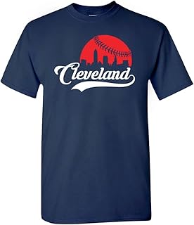 Cityscape Skyline Men's T-Shirt for Baseball Fans