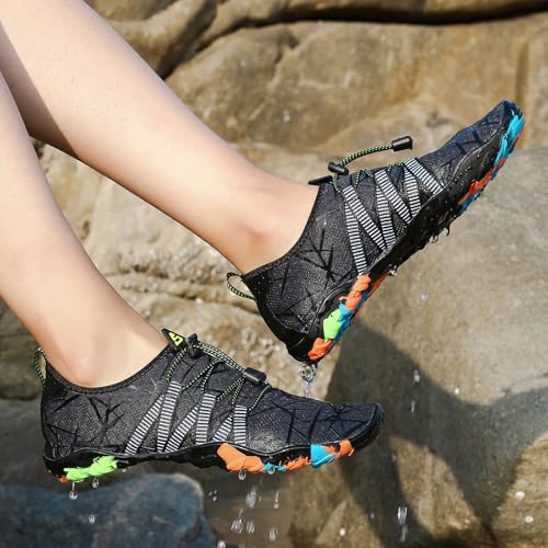Image of Mishansha Water Shoes for Women Men, Quick-Dry Barefoot Swim Shoes with Drainage Holes, Lightweight Aqua Shoe for Beach Pool River Boating Yoga Walking