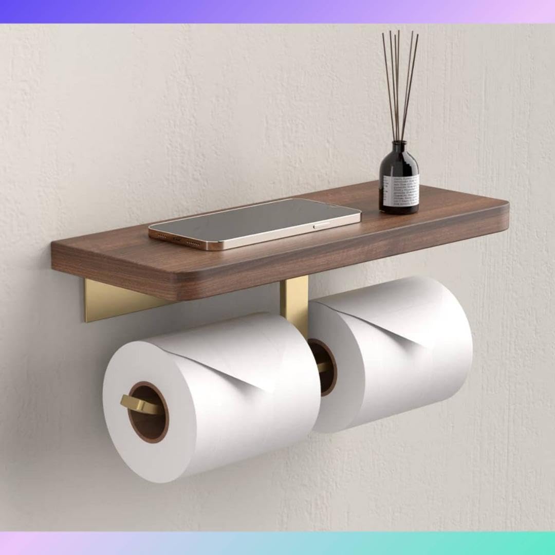 穴あけ不要 取り付け簡単 トイレットペーパーホルダー 小物置き棚付き 紙巻器 トイレットペーパーホルダー トイレ用品 カバー 小物置き