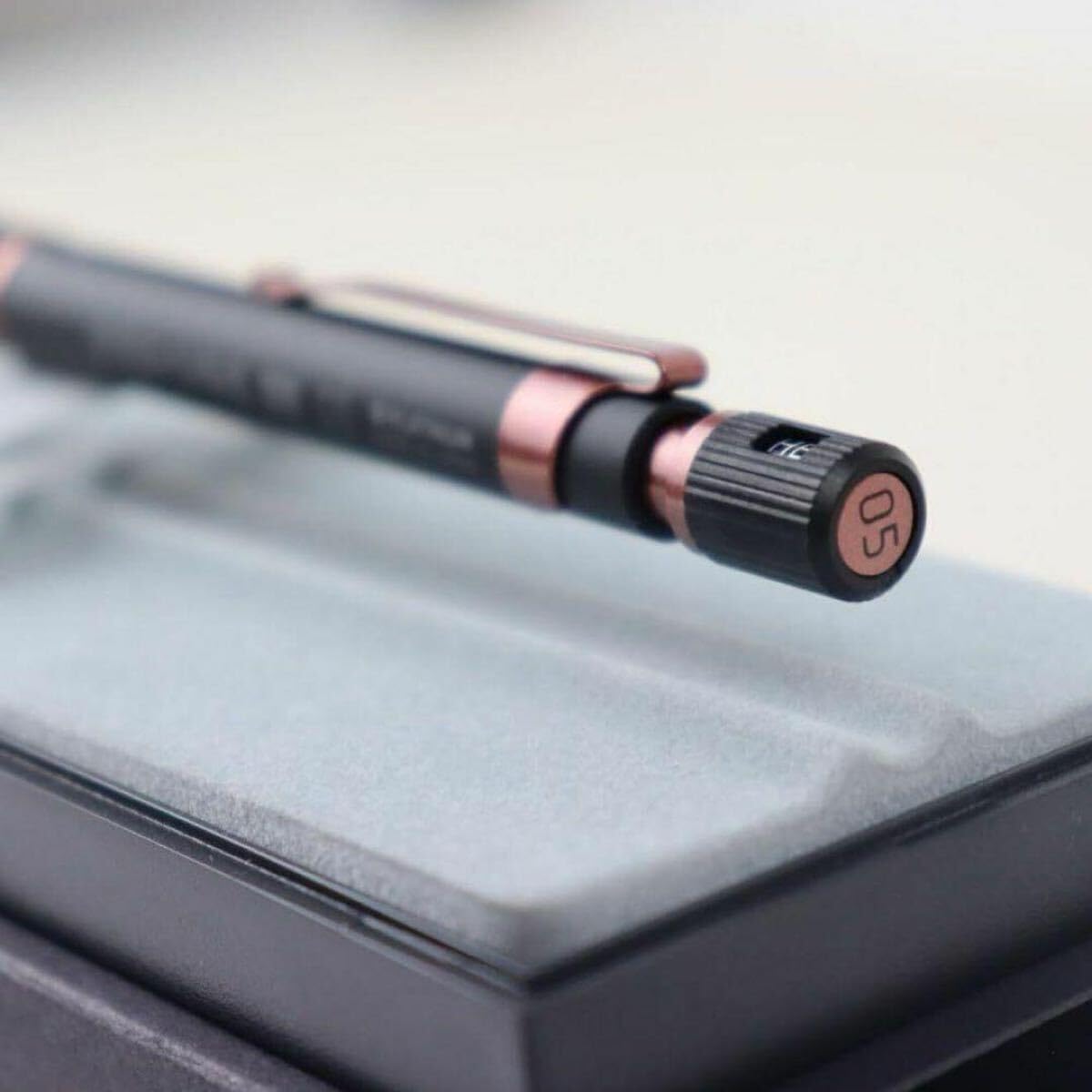 プラチナ万年筆シャーペン0.5マットブラック＆カッパーMSDA-3000B