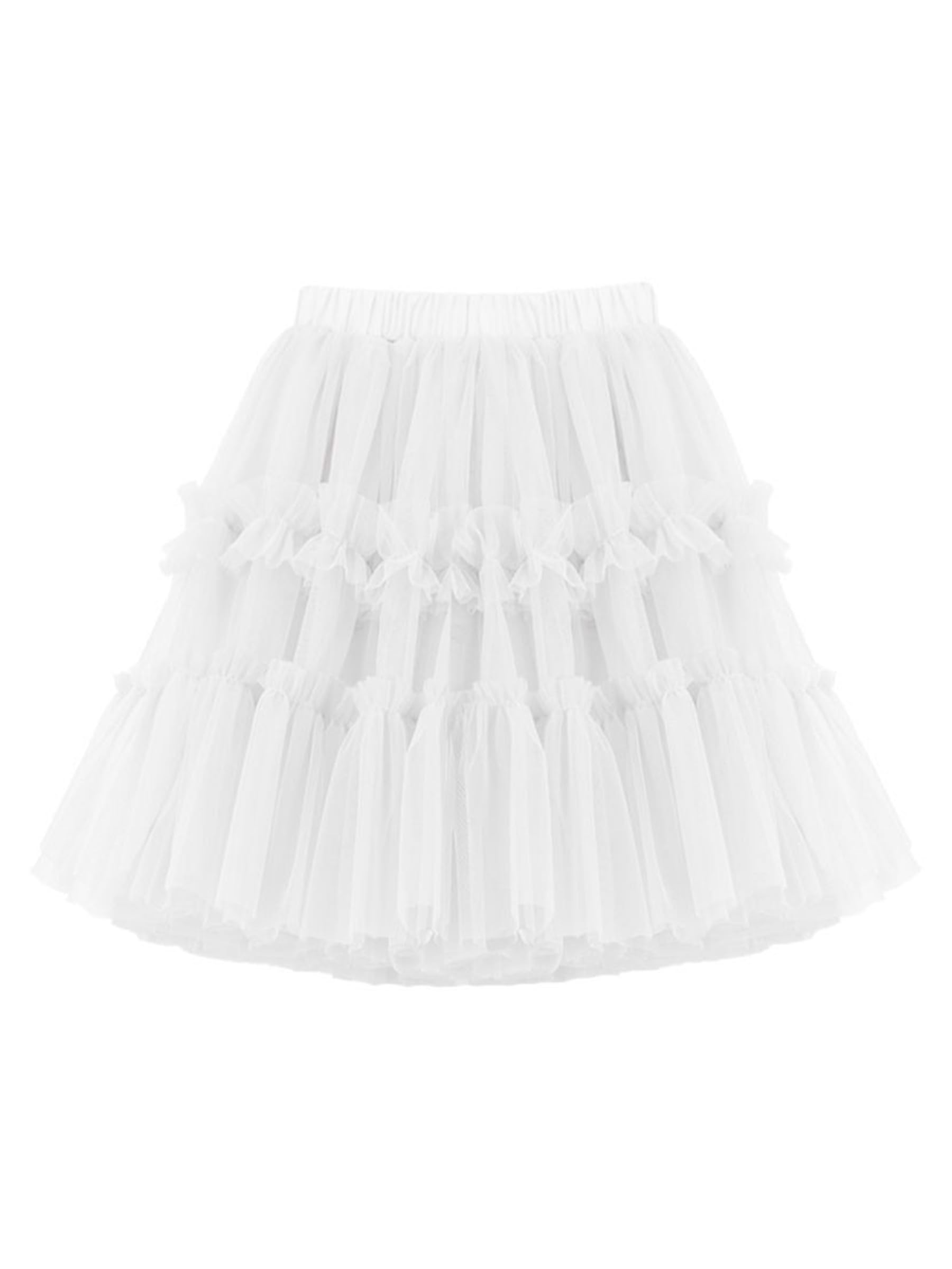 Jupe tutu pour bébé fille - Mini jupe en tulle avec pli - Jupe de princesse - Tutu de ballet avec taille élastique - Jupe courte