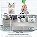 CHRIQUIWAY Baby Bath Kneeler, with Mesh Bag, Thick Bath Kneeler and Elbow Rest pad, Baby Bathtub Cushion for Knee and Arm, Baby Knee Pads, Bath Toy Organizer for Happy Baby Bath Time