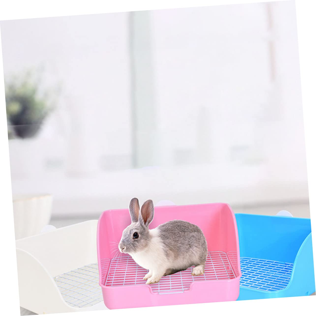 UPKOCH Lettiera per Conigli in Toilette Gabbia Anticaduta per Coniglietti Lettiera per Piccoli Animali per Addestramento dei Conigli