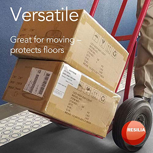 Resilia - Black Plastic Floor Runner/Protector - Embossed Wide Rib Pattern, (27 Inches Wide X 6 Feet Long) #TOP2