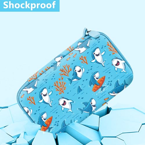 Funda para cámara infantil Leayjeen azul tiburón miniatura 6