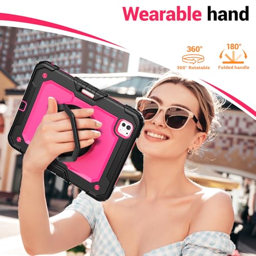 Coque de protection iPad Pro 11 2024 2025 antichoc rose avec support