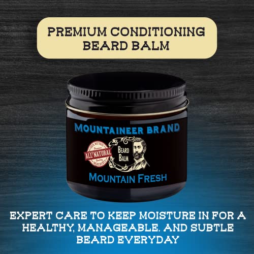 Mountaineer Brand Beard Balm For Men | All Natural Leave-In Conditioner To Moisturize Dry Itchy Skin | Beard Butter Hydrates, Softens And Tames Flyaway Hair | Adds Shine | Wv Coal 2Oz #TOP3