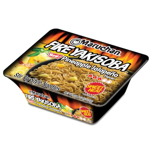 Image of Maruchan Yakisoba Fire Pineapple Jalapeno, Japanese Instant Ramen Noodles, 3.89 Oz, 8 Count
