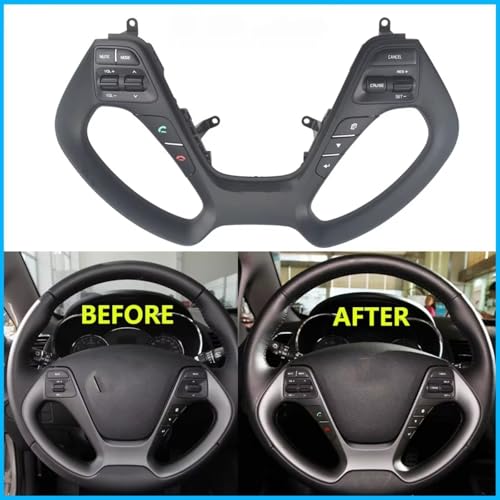 Volante con botón control compatible con KIA K3 interruptor de botón de control de crucero de audio 5