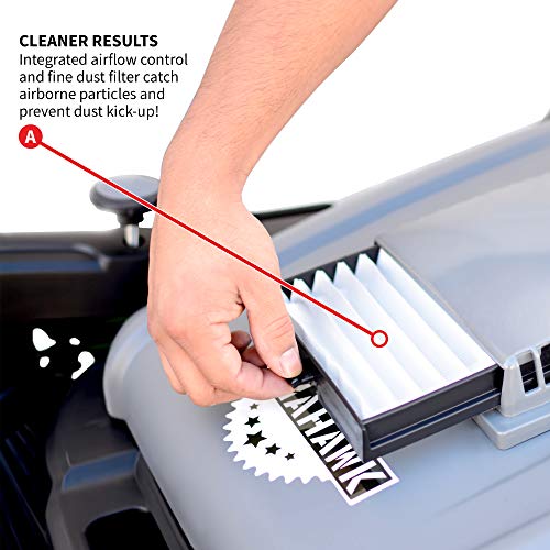 Tomahawk Industrial 38" Walk Behind Push Sweeper with Triple Power Side Brooms Floor Cleaning of Dust Litter Grass