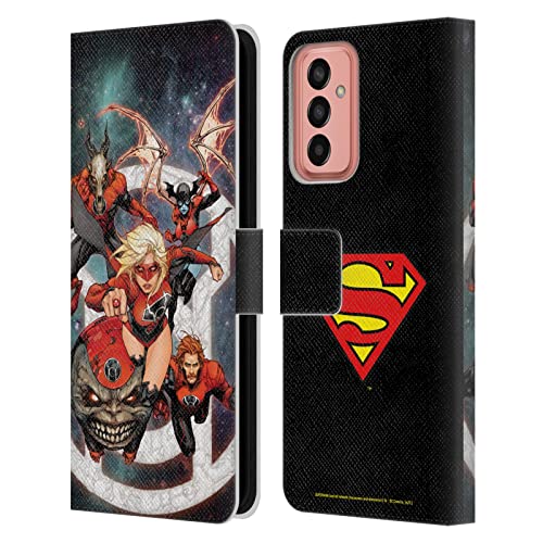 Head Case Designs Officially Licensed Superman DC Comics New 52#30 Supergirl Comic Art Leather Wallet Case Compatible with Samsung Galaxy M13 (2022)