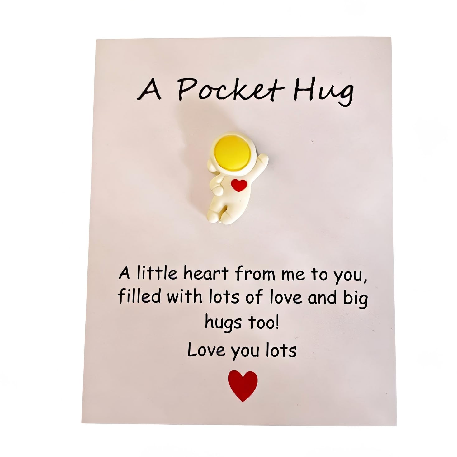 Samyosaien Yellow Astronaut Space Gift - Cute Pocket Hug With Inspiring Message Card, Emotional Support Encouragement Positivity Gift For Friends, Lovers, Children (Birthday Valentine‘s Christmas)（Yellow）