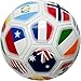 Tripact Inc 2026 World Cup Country World Flag Training Outdoor Soccer Ball Size 5 Futol Size (Size 5)- White