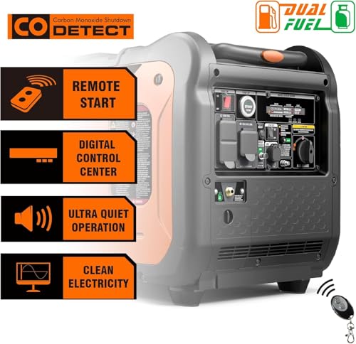 Image of GENMAX Portable Generator,6000W Super Quiet Dual Fuel Portable Engine with Lightweight for Backup Home Use&Camping Travel Outdoor,EPA Compliant(GM6000iED.)