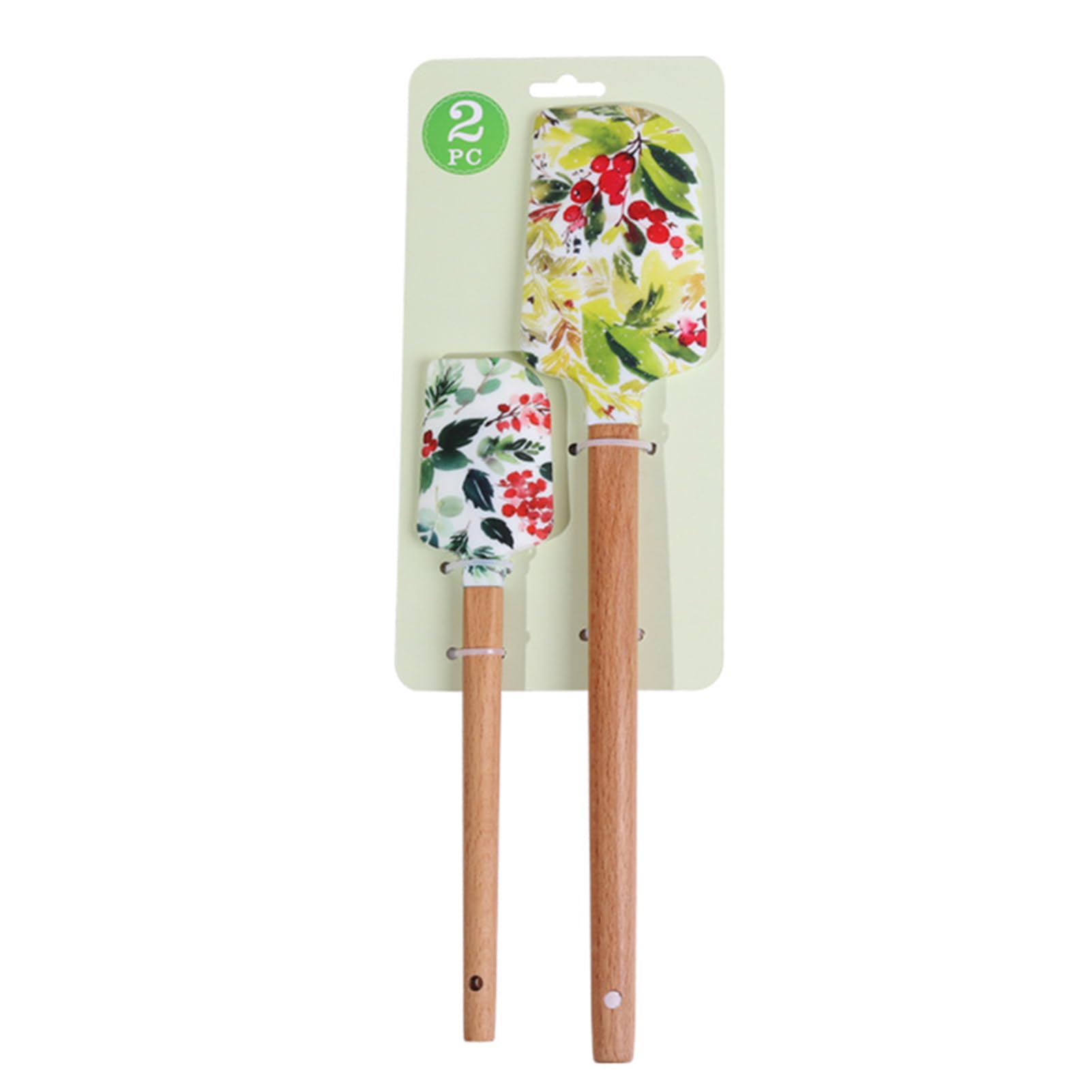 BYYLECL Silicone Spatula Set, Heat Resistant Detachable Rubber Spatula Wooden Handle Spatula Non-stick Rubber Spatulas Kitchen Utensils for Baking, Cooking and Mixing A Set