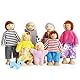 Playtee 7-köpfige Puppenfamilien Puppenhaus für Kinder Spiel Haus Geschenk Holz, Modern