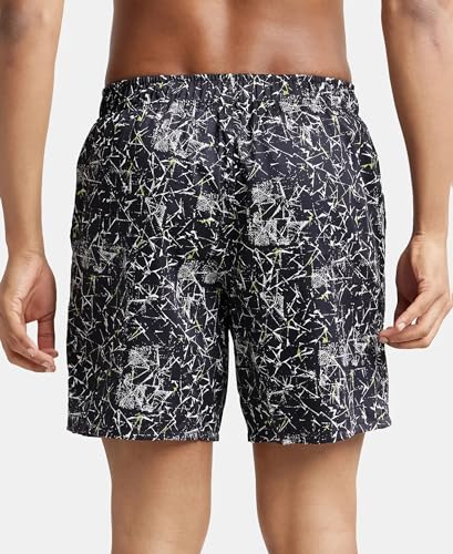 Image of Jockey NY07 Men's Super Combed Cotton Satin Weave Printed Boxer Shorts with Side Pocket