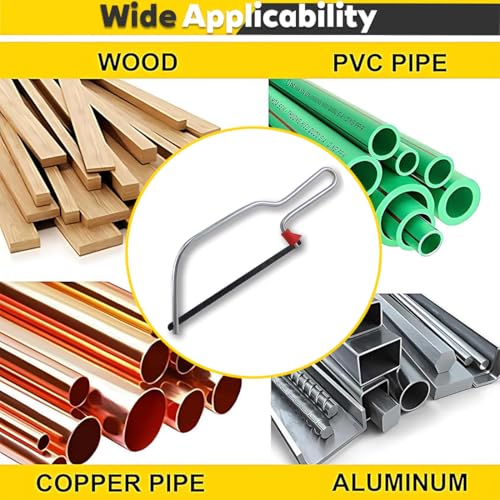 Petite scie à métaux manuelle, Junior Mini Scie à Main Mini Hand Saw pour Plastique, Tuyaux PVC, Bardeaux & Coupe de Bois – Image 6