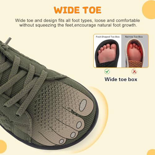 Image of JOINFREE Toddler Shoes Girls Boys Wide Barefoot Shoes Minimalist Walking Sneakers Zero Drop Slip on Tennis Shoe Breathable Naturally Flexible