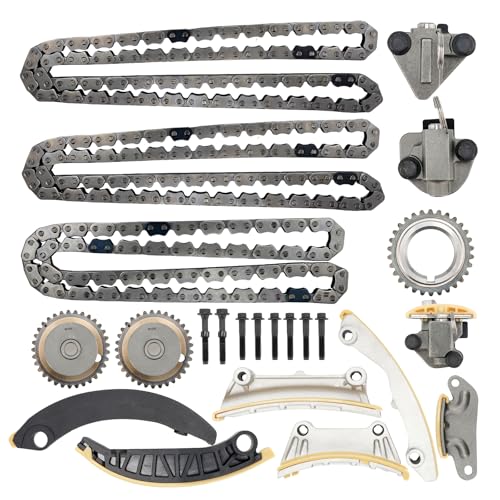 KAX 12633451 Timing Chain Kit Compatible with Traverse, Impala, Acadia, Camaro, Enclave, SRX, Colorado, LaCrosse, CTS, Equinox, Terrain, Vue, Canyon, Outlook, Malibu, XTS, Aura, XL-7, STS, ATS