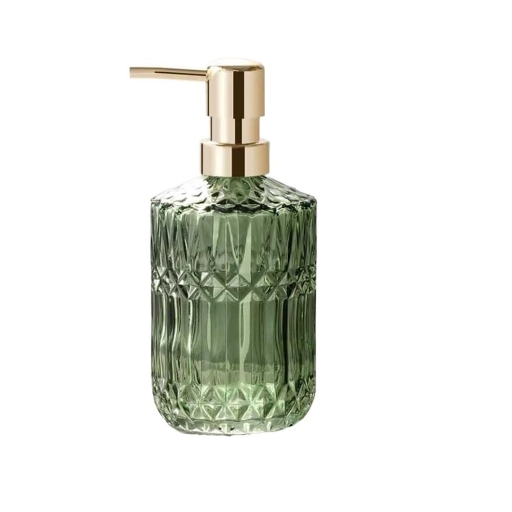 SoapDispenser Seifenspender aus Glas für das Badezimmer zur Abgabe von Waschmittel, Handseife, Duschgel, Handseifenspender, Seifenspender fü