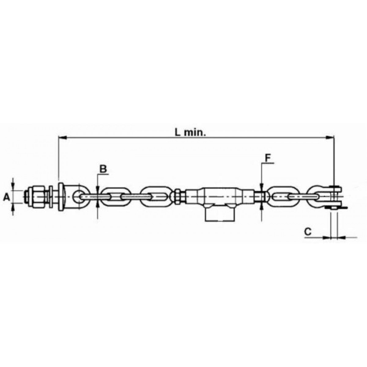 Catena Imbrigliamento Ama per Landini 6500 2+2 Maglie 515 mm