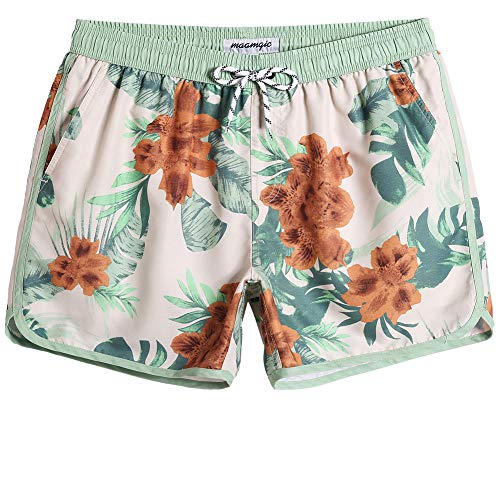 Maamgic mens boys short 80s 90s vintage swim trunks with mesh lin…
