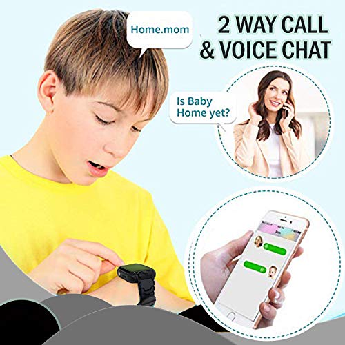 Kids Smartwatch GPS Tracker Phone - 2019 New Waterproof Children Smart Watches with 1.4" Touch Screen SOS Phone Call Talkie Walkie Pedometer Fitness Sports Band for Boys Girls Age 4-12 (Black)
