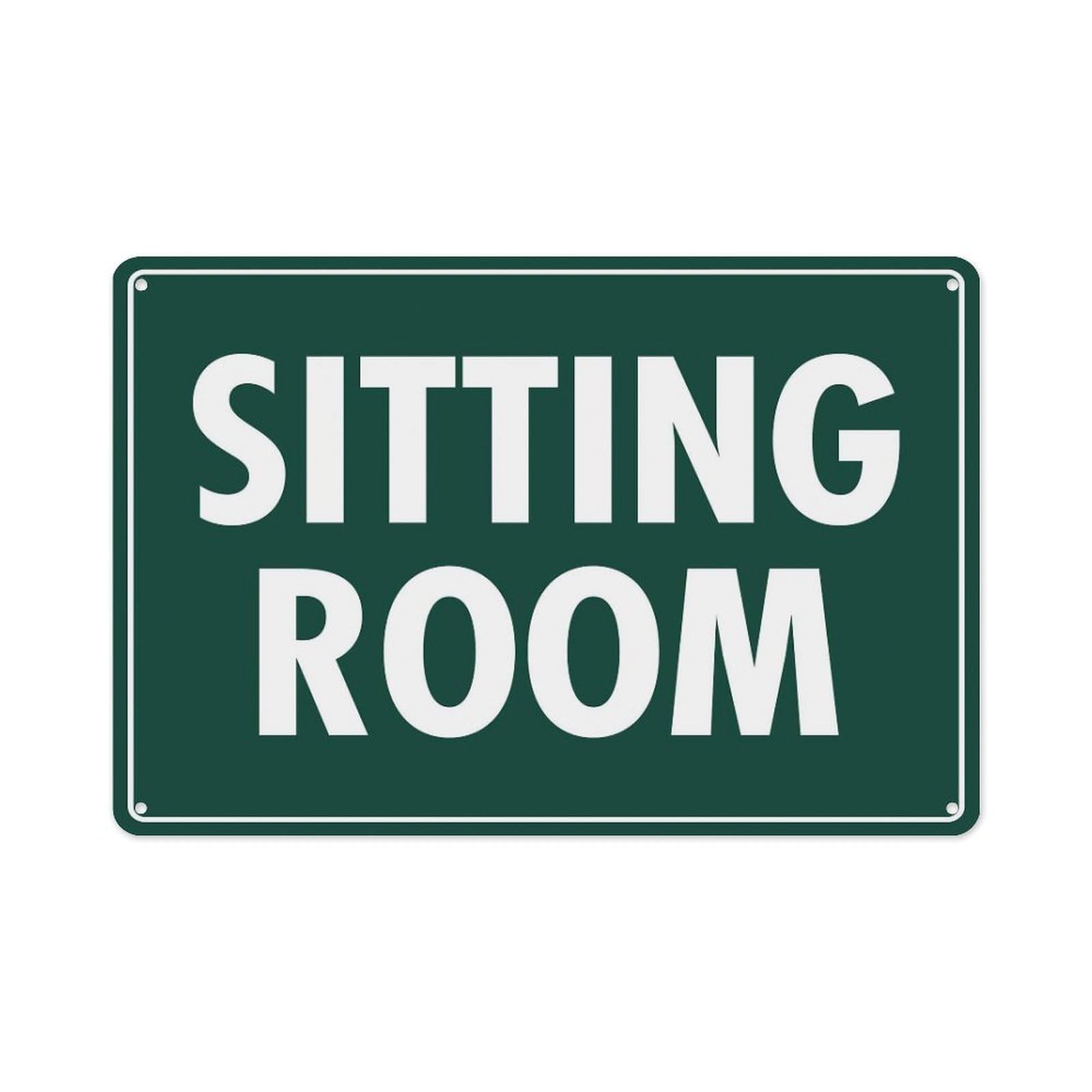 peiyeety Sitting Room Sign Aluminum Tin Warning Signs For Home Outdoor Garden 8X12 Inches