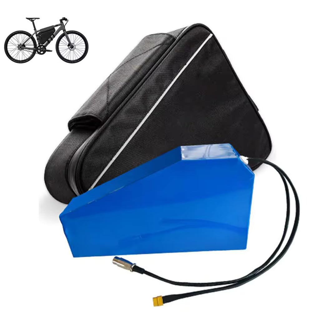 Batterie Triangulaire 52 V 45 Ah avec BMS pour vélo électrique | pour kit de roue avant/arrière de vélo électrique de 2 000 W, 1 500 W, 1 000 W et 750 W