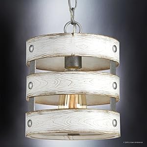 Urban ambiance luxury modern farmhouse pendant light small size 10 h x 85 w with rustic style elements galvanized steel finish uhp2473 from the adelaide collection  urban country home decor