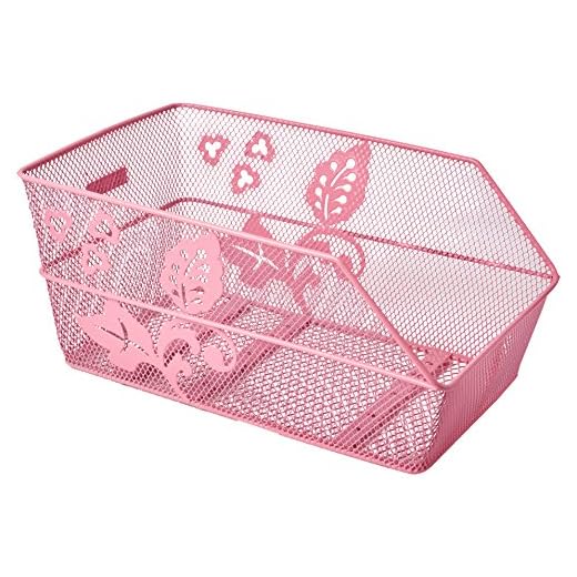 Basil Cento Flower Rear Bicycle Basket, Pink